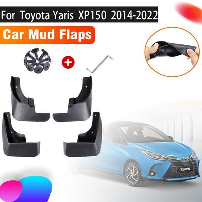 4 шт. брызговики для Toyota Yaris 2022, аксессуары 2022 ~ 2014 хэтчбек XP150, передние и задние брызговики, грязевые крылья автомобиля