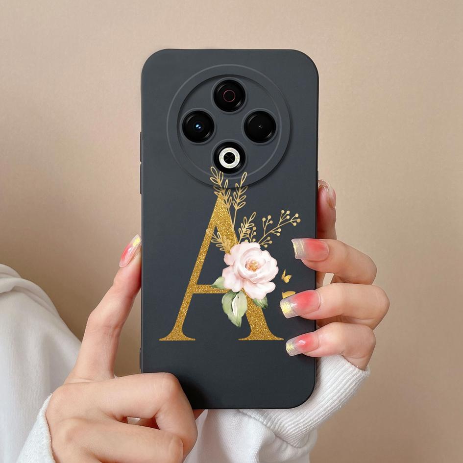 Чехол для Tecno Spark GO 1 2025 Sprak 30 20 Pro 30C Pop 9 Camon 30S Pro 4G 5G популярные цветы AZ буквы мягкий силиконовый противоскользящий чехол для телефона Tecno