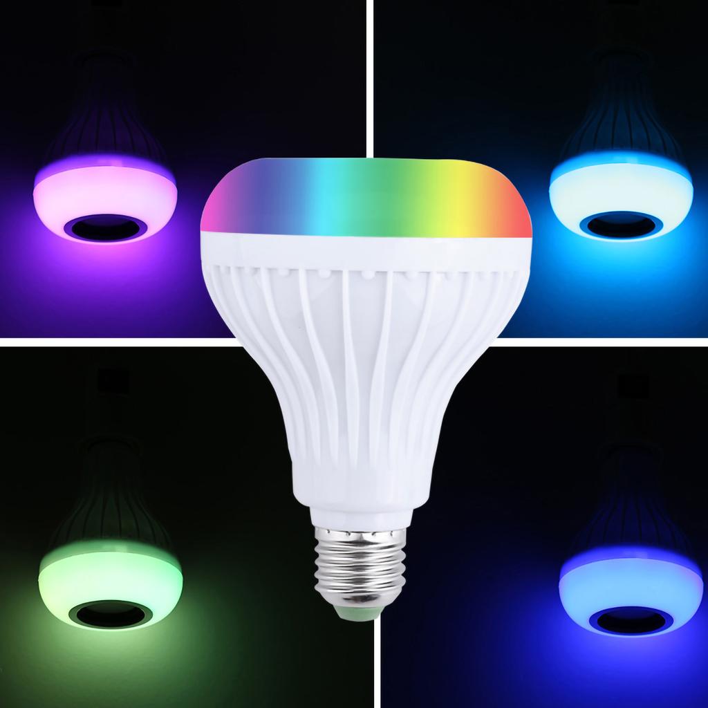 Беспроводная Bluetooth колонка Лампа 12 Вт LED RGB Умная музыкальная лампа Пульт управления
