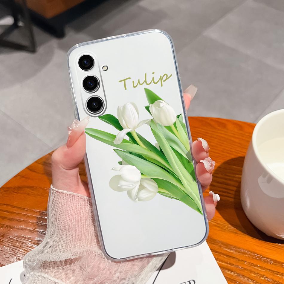 Чехол для телефона Samsung Galaxy S24 Plus Ultra Креативный Мягкий ТПУ Силикон Прозрачный Защита от падений Специальная задняя крышка Для Samsung S 24 Capa