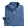 Mens Denim Shirt Long Sleeve Comfort Soft Casual Washed Durability Work Shirts
