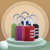 Lock 3 Dial Digit Password Lock Dormitory Cabinet  Lock Backpack Zipper Lock Luggage Padlock