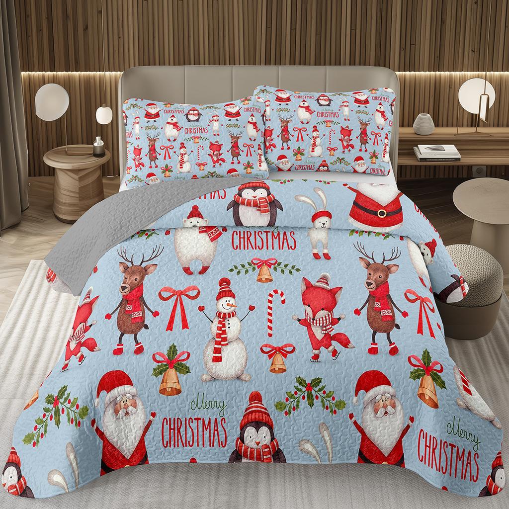 Рождественский комплект покрывала Рождественский комплект покрывала на кровать Размер Twin Full King Рождественский комплект одеяла с елкой Для Рождества Рустикальная вечеринка Праздничный декор