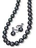 And My Jewelry Black Pearl Necklace and Earrings Set Peacock Pearl Pearl Mm Size In [You Box] color/Black 9.0 <Made Japan> (45cm/earrings)