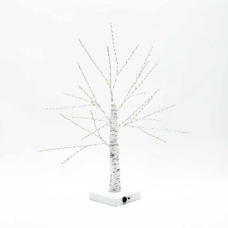 LED Birch Tree Lights: Copper Wire, Multicolor Holiday Decoration for New Year and Christmas