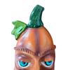 Halloween Pumpkin Statue with Expression Cartoon Pumpkin Head Resin Figurine Sculpture Indoor Outdoor Garden Desktop Decoration