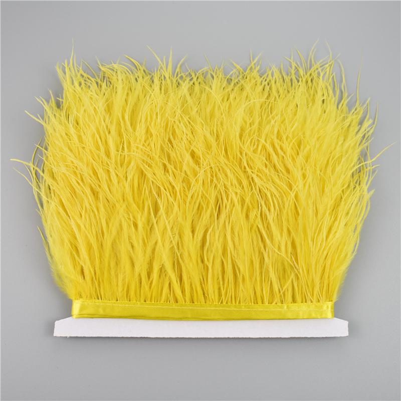 Перо 8-10 см Отделка страусиными перьями для шитья и рукоделия Черная перьевая бахрома для украшения юбки Натуральные перья Ленточная бахрома