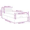 Ottoman Bed with Mattress & LEDs Taupe 100x200 cm Fabric
