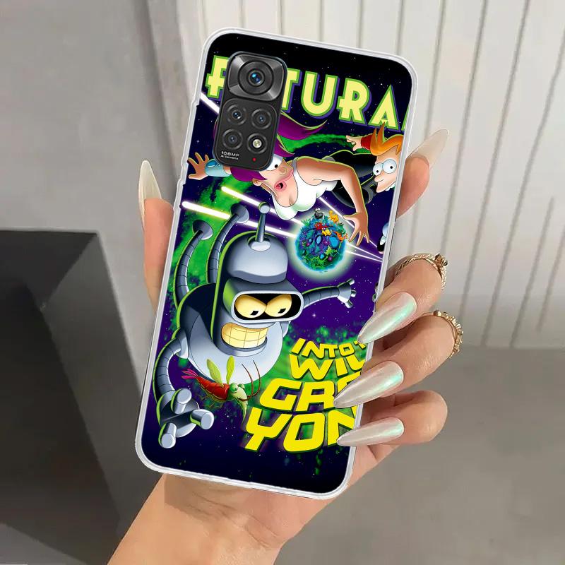 Мультяшный чехол F-Futuramas для телефона Xiaomi Redmi Note 14 13 12S 12 11S 11 Pro Plus 11T 11E 10S 9 9S Мягкий чехол с принтом Shell Note 1