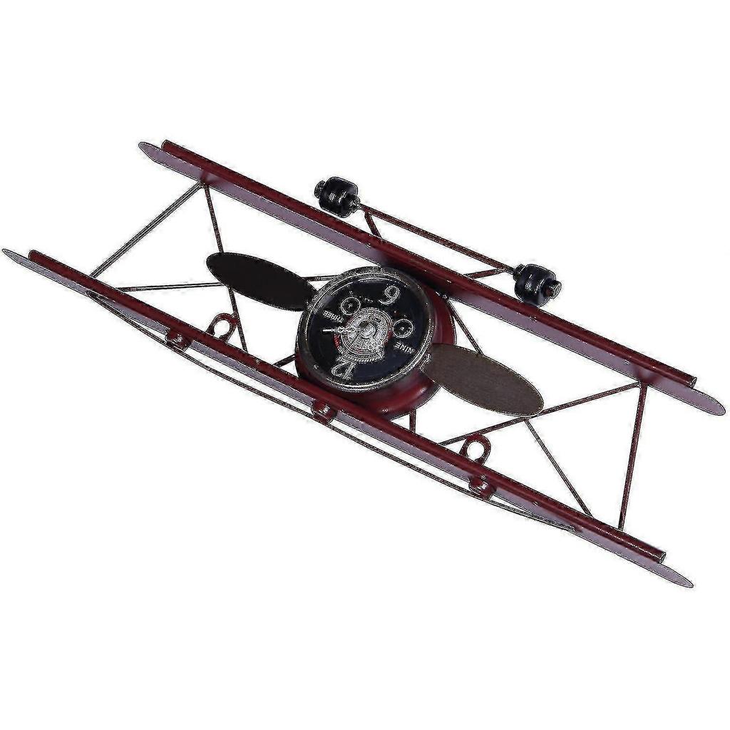 Creative Retro Aircraft Clock, Living Room, Dining Wall, Wall Decoration, Wall Hanging, Iron Orname