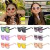 Sparkling Kids Square Sun Glasses Rhinestone Eyewear Cute Girls Shades  for Beach/Travel/Party