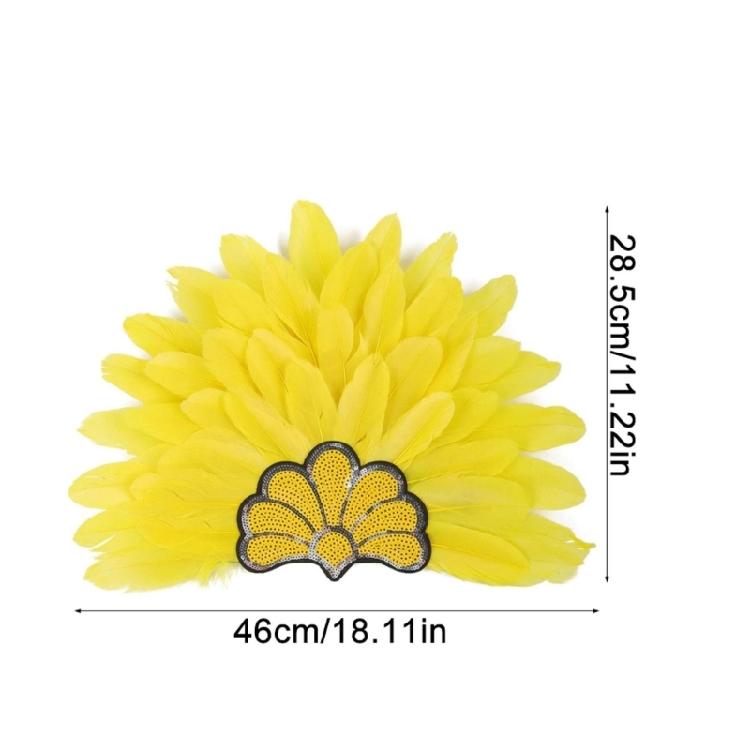 Повязки на голову с перьями и пайетками, головные уборы для Масленицы для девочек, маскарадные аксессуары