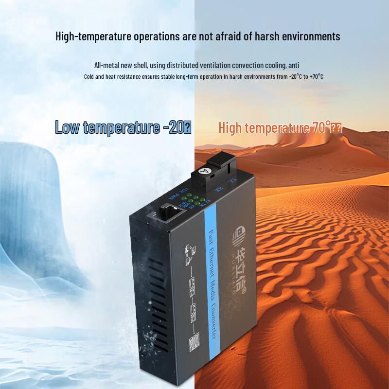 HUALIXIN 100Mbps Single-Mode Fiber Optic Transceiver Pair