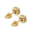 Round Ear Studs Earrings Hip Hop Zircon Real Gold Silver Adornos De Pendientes