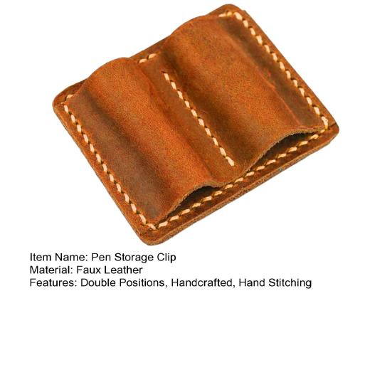 Подставка для ручек из искусственной кожи, двойная книга-петля, практичный органайзер для ручек, сшитая вручную ручка