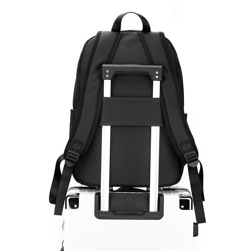 Men's Modern Nylon Backpack Water Resistant Material Laptop Compartment for Business Commute and College Campus