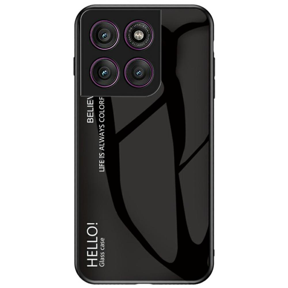 Для Motorola Edge 60 Pro 5G Чехол Защита от царапин Закаленное стекло+ПК+ТПУ Чехол для телефона