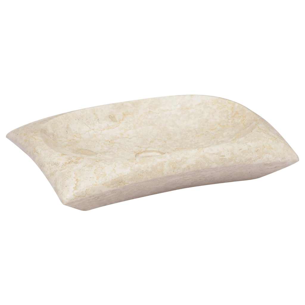 Cream Washbasin 50 x 35 x 10 cm Marble