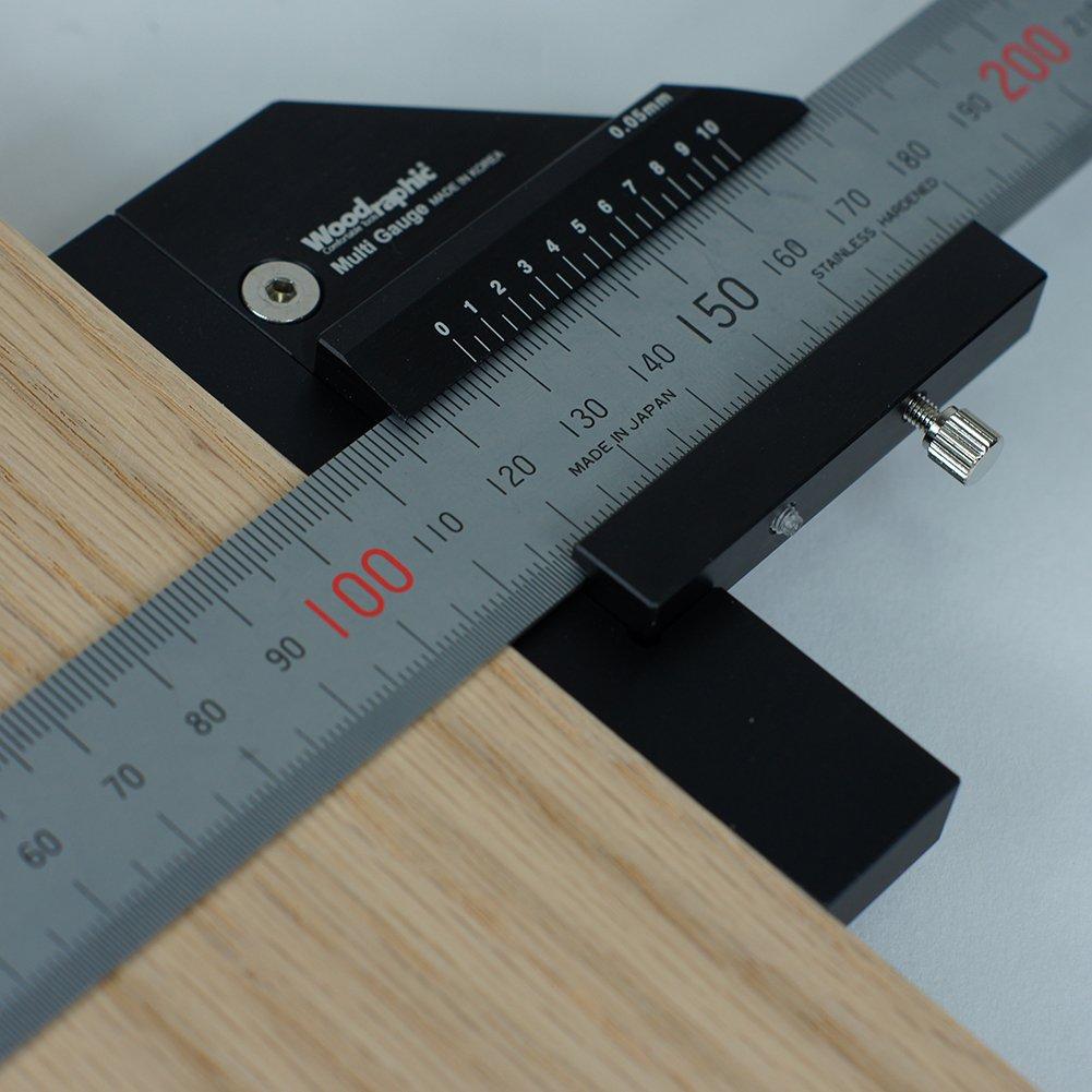 Woodraphic Professional Dual Function Vernier Caliper for Measuring and Marking with Two Aluminum Steel Framing Tools S Size