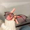Color Changing Anti Blue Light Glasses Circular Glasses Frame Comfortable Outdoor Sunglasses For Women
