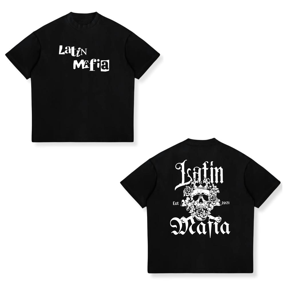 2026 Summer Rock Band Latin Mafia Album Tour Cover Tshirt Unisex Hip Hop Punk Super Cotton Tshirt Fashion Leisure Oneck Tshirt