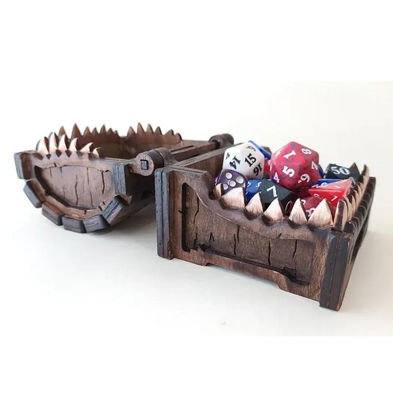 В наличии Игровые фигурки Dungeons & Dragons Деревянная фигурка мимика Dnd Креативный монстр Сундук с сокровищами Фигурка Коробка Игрушка на Хэллоуин Подарок