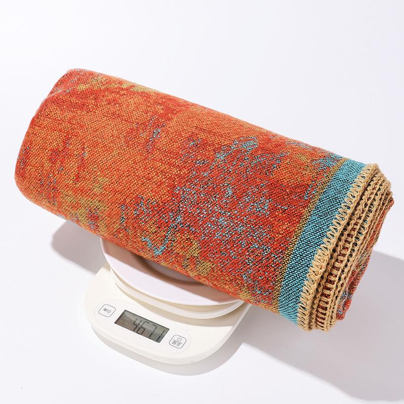 Women's Fashion Pashmina Autumn and Winter Cloak Thicken Warm Shawl Knitted Wraps Split Cape