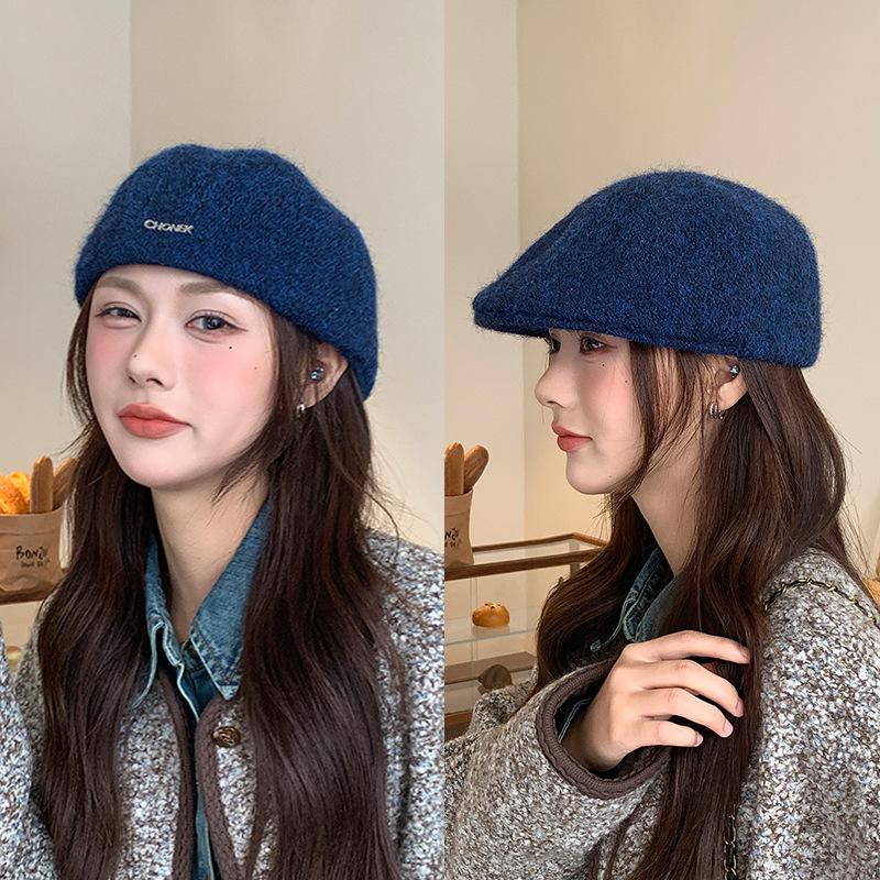 Ветрозащитный берет износостойкий высококлассный модный берет осень и зима универсальный для маленького лица вязаная шляпа художника