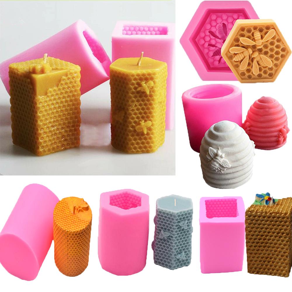 Ornament Desk Decoration Epoxy Resin Soap Mold Honeycomb Mold 3D Silicone Candle Mould Wax Model