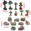 Succulents Bonsai Simulation Stone Signpost Welcome Stake Figurine Fairy Garden Mini Road Sign