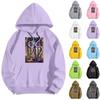 Women's Fashionable Casual Halloween Witch Print Hooded Sweatshirt With Pockets Long Sleeved Sweatshirt