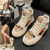 Дизайнерские женские повседневные спортивные туфли на шнуровке, модные новые осенние женские высокие кроссовки на толстой подошве, нескользящие спортивные туфли