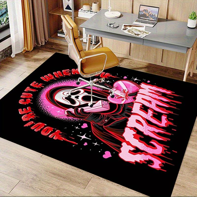 1 шт. Крик, Валютин, Хоррор Офисный ковер Мягкий полиэстер Коврик для входа Моющийся Нескользящий Машинная стирка