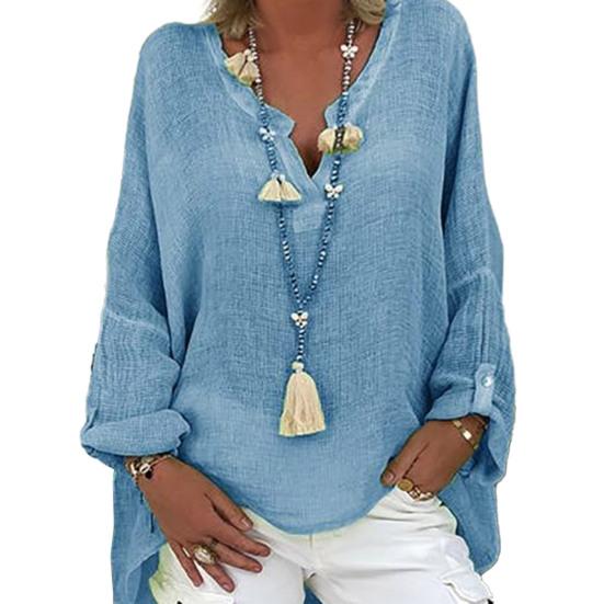 Женские пуловеры с v-образным вырезом и длинными рукавами, однотонные свободные повседневные легкие топы средней длины, уличная одежда