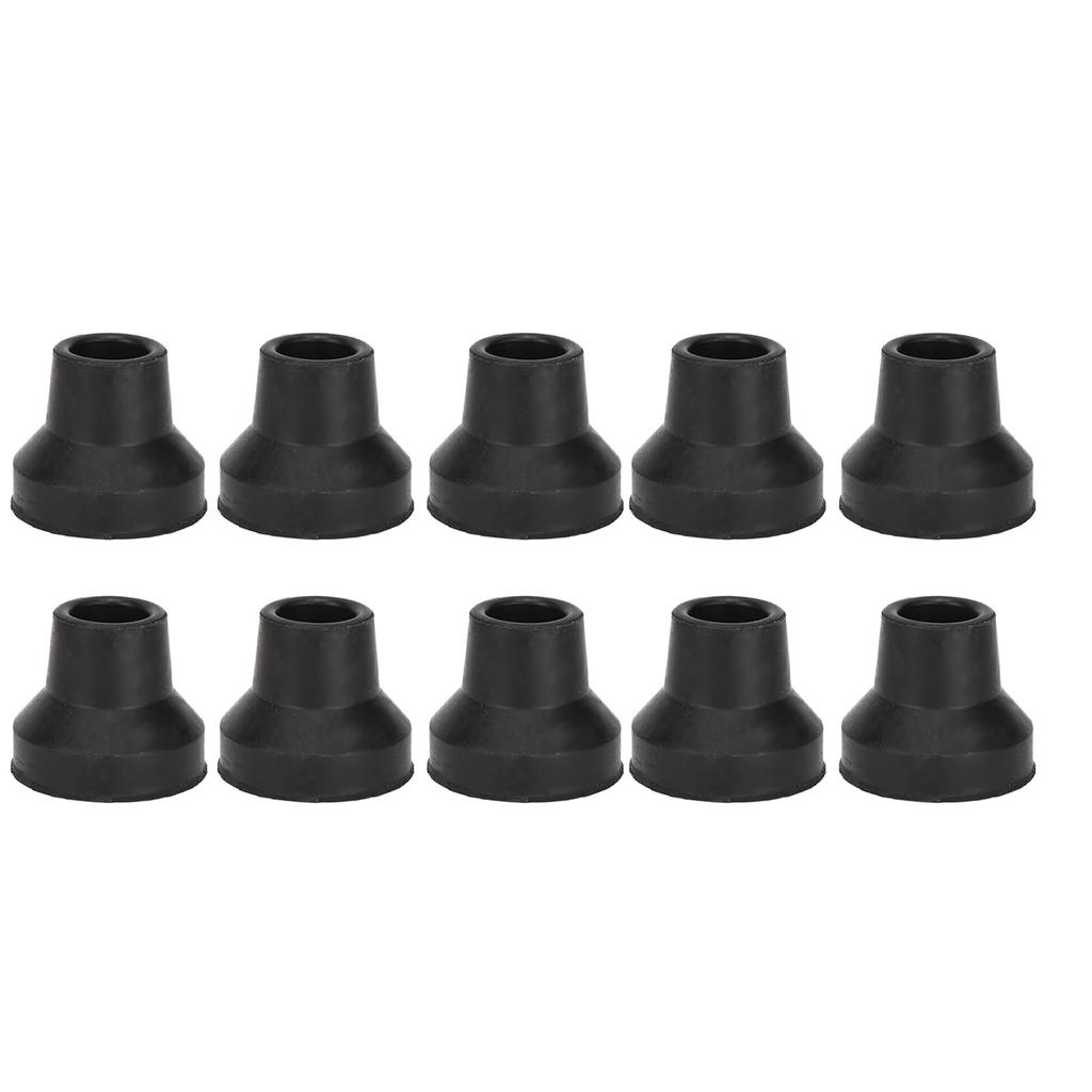 10Pcs Cane Tips Rubber Skid Resistance Wearproof Walking Crutch Tips for Standard and Folding Walkin