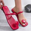 Женские туфли на плоской подошве Летняя обувь Модные сандалии с застежкой-носком 2024 Новый тренд Повседневные женские пляжные шлепанцы Шлепанцы Прогулочные Zapatos