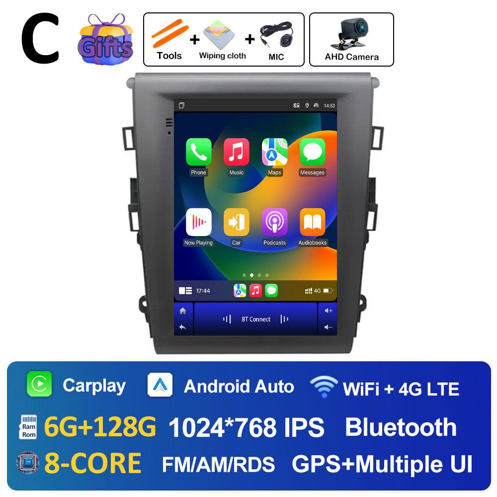 Смарт-система Android 14 для Ford Mondeo Fusion MK5 2013 2014 2015 2016 2017 2018 DSP Стерео Автомагнитола Вентилятор охлаждения Сенсорный экран