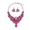 New 7-color Full Diamond Super Flash Peacock Necklace Earrings Set Femininity Banquet Dress with Accessories 2026