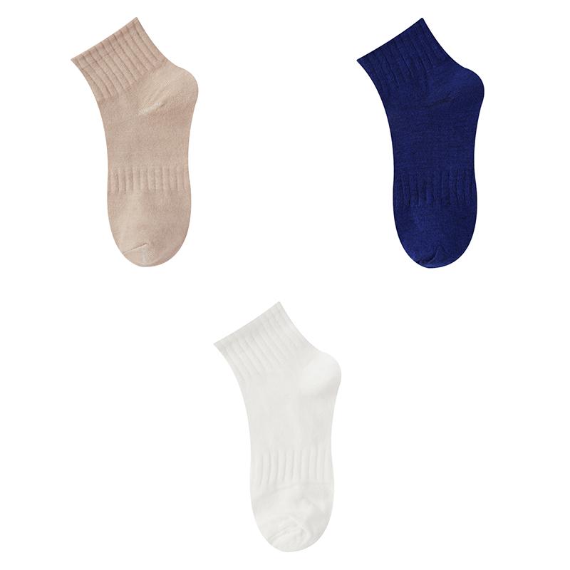 Женские дышащие хлопковые носки до щиколотки - Однотонные, 1/3 пары