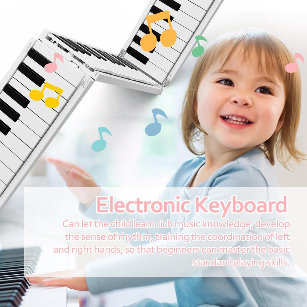 88 K-eys Foldable Piano Digital Piano Portable Electronic Keyboard Piano for Piano Student Musical