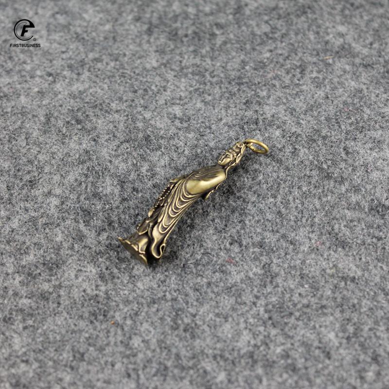 Медная Статуэтка Будды Подвесное Украшение Благословение Домашний Декор для Гостиной Дома Счастливый Латунный Фигурка Настольное Украшение Брелок Подвеска