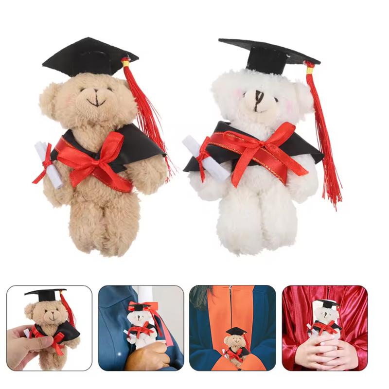 1 шт. Выпускной букет аксессуары товары для рукоделия плюшевый мишка мягкий докторский медведь DIY цветок выпускной докторский плюшевые мишки 13x8 см