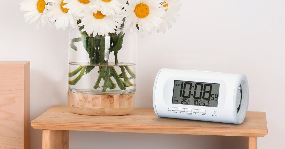 Seiko Clock Будильник Настольные часы Цифровые Громкие Белые PYXIS RAIDEN NR540W 81×138×99 мм