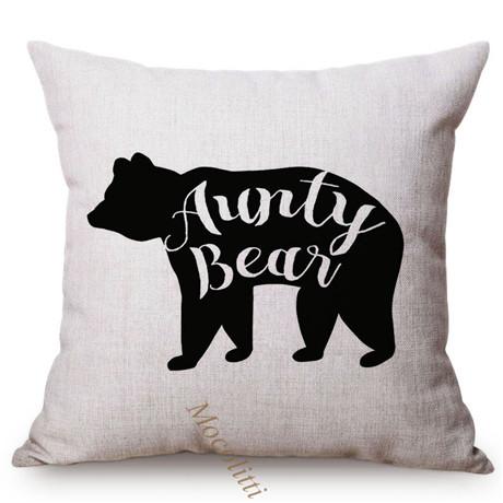 Hand-Painted Letter Animals Poster Design Sofa Throw Pillow Case Dachshund Deer Office Decoration Linen Square Car Cushion Cover