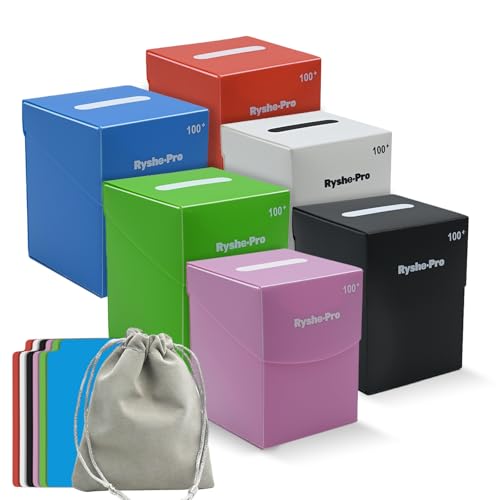 Multi Color Deck Case Hold Up 1000+ Sleeveless Cards Waterproof Durable Trading Card Storage for MTG TCG Cards whith 5 dividers