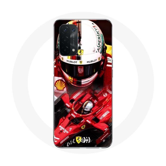 Coque - MANIACASE - Oppo A74 - Formule 1 Sebastian Vettel - Rouge - Souple