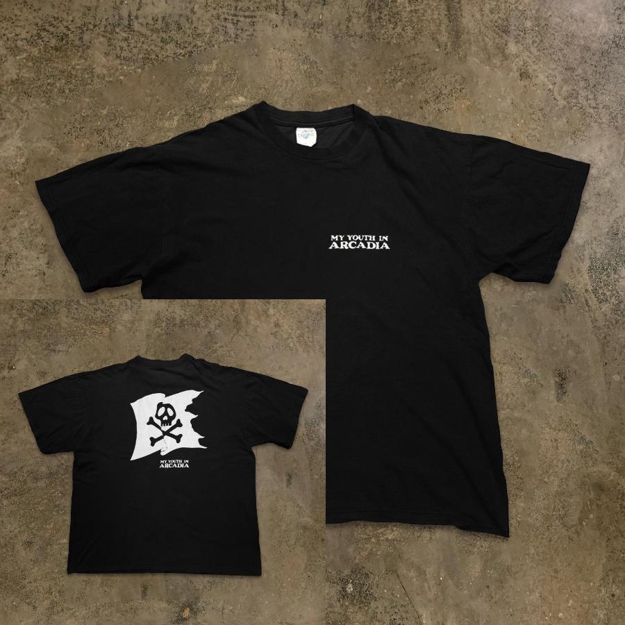 Smallscale Feeling Skull Flag Design Loose Shortsleeved Tshirt Inspired By Instagram Pure Cotton Heavyweight Tshirt