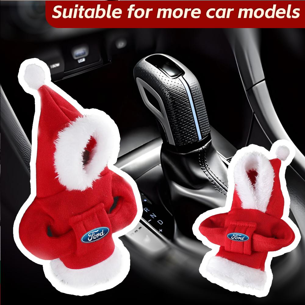 clsvbh1 Car Gear Lever Shift Cover Shift Sweatshirt Hoodie Christmas Decor For Ford Fiesta STRACING Focus Mondeo Mustang Ranger Transit