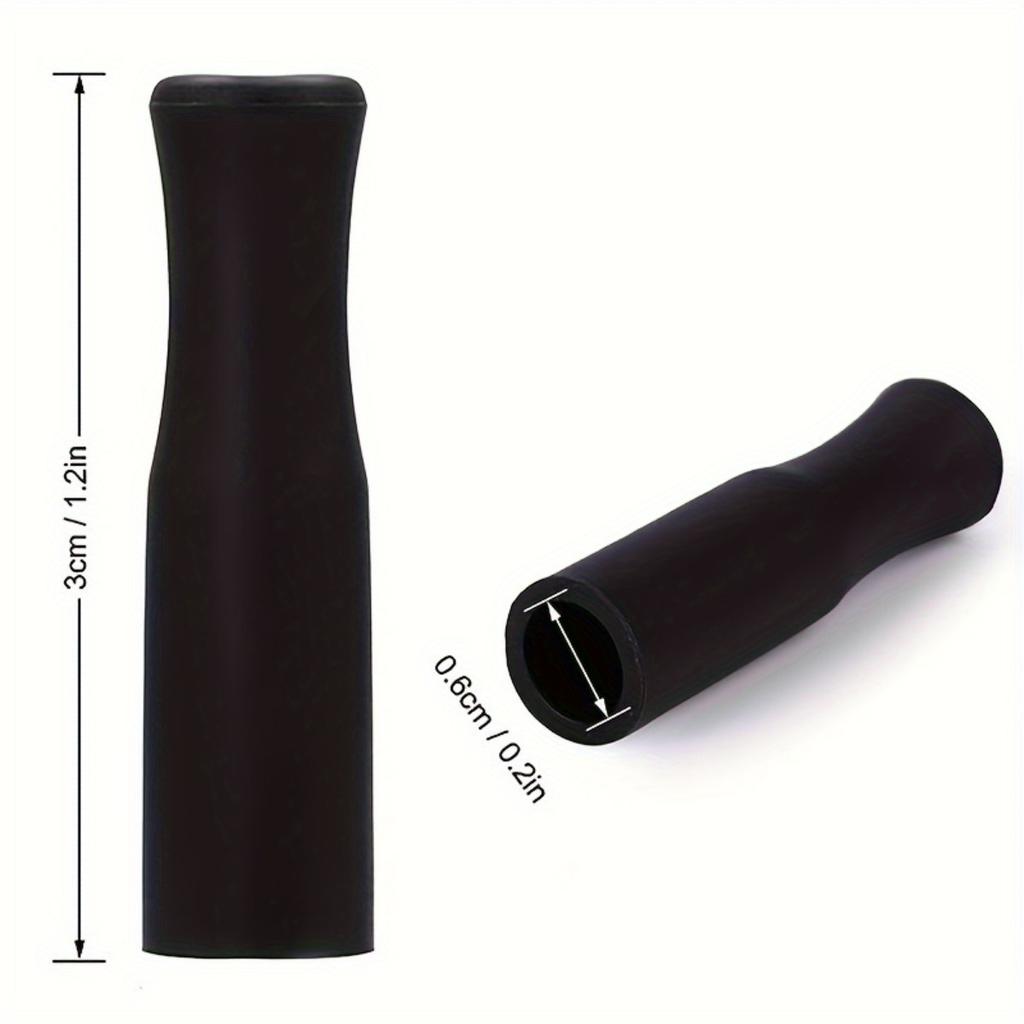 50pcs Reusable Straw Tips,Multi-Colored Covers for 6mm Wide Stainless Steel Straws