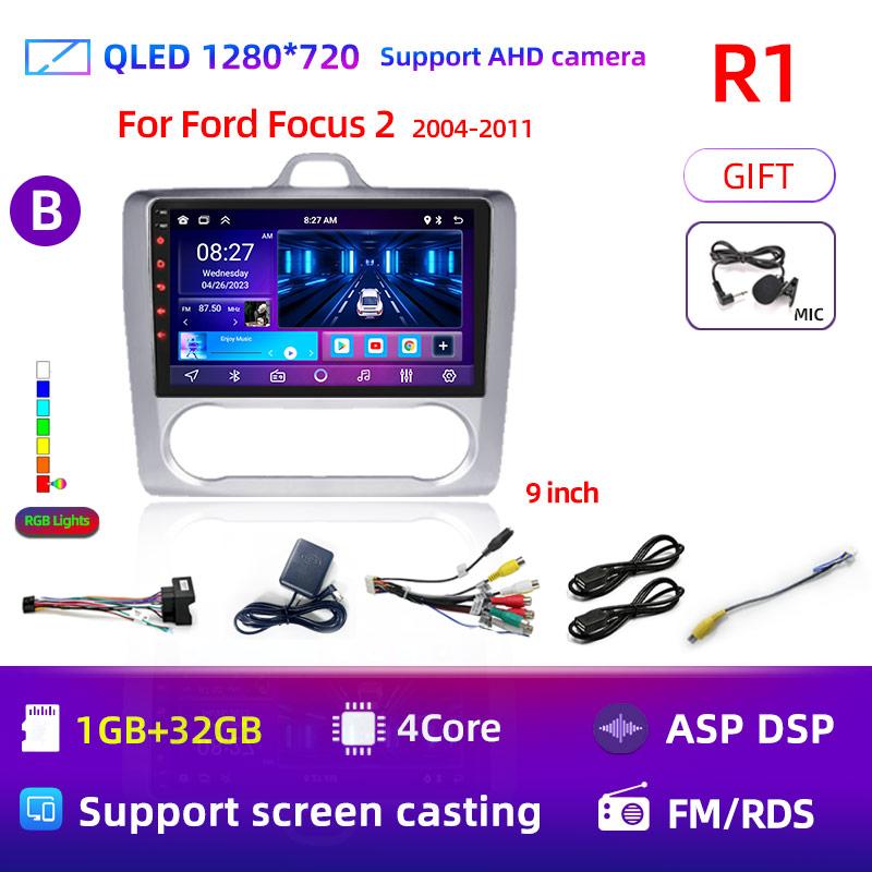 Android 12 Car Radio for Ford Focus 2 3 Mk2 Mk3 2004 2005 - 2011 Multimedia Player Navigation GPS 2Din Carplay Stereo DVD